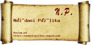 Nádasi Pólika névjegykártya
